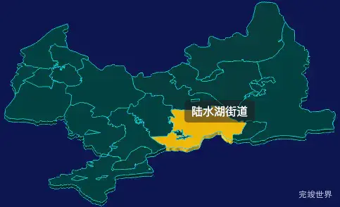 threejs咸宁市赤壁市geoJson地图3d地图指定区域闪烁